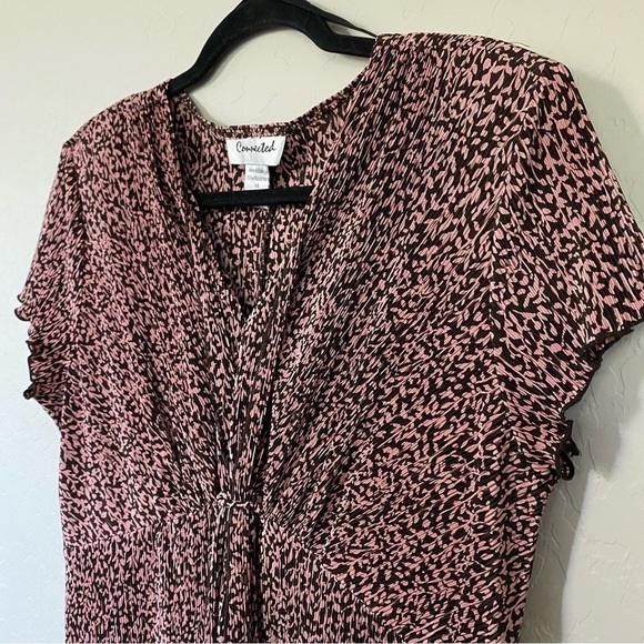 Vintage 90s Connected Apparel Vneck Dress Size 14 - Picture 4 of 9